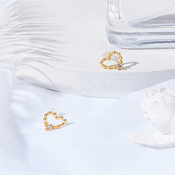 1 paire de boucles d'oreilles à tige en laiton avec strass&nbsp;EJEW-LP0003-86G