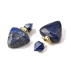 Natürliche Lapislazuli-Parfümflaschenanhänger&nbsp;G-L623-10G-04