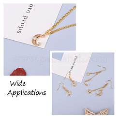 10pcs 5 pendentifs en laiton micro pavé clair en zircone cubique&nbsp;ZIRC-BT0001-01G