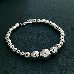 Messing-Armbänder mit runden Perlen für Männer und Frauen&nbsp;FS-WGE0563-01