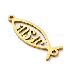 201 Edelstahl hohl Religion Jesus Fisch Anschluss Charms&nbsp;STAS-V014-03G