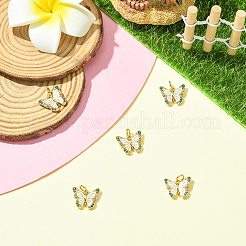 5 pz ottone con ciondoli smaltati in zirconia cubica&nbsp;KK-SZ0003-41