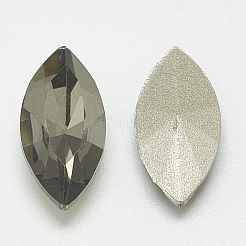 Cabujones de cristal con rhinestone&nbsp;RGLA-T083-6x12mm-03