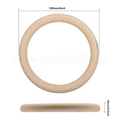 Anneaux de rideaux en bois schima&nbsp;FIND-WH0002-60A