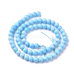 Fili di perline sintetiche di emimorfite e larimar assemblate&nbsp;G-D0006-C01-6mm