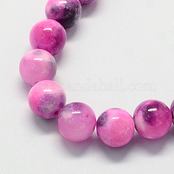 Brins de perles de pierres précieuses de jade persan teint naturel&nbsp;G-R271-10mm-XP21