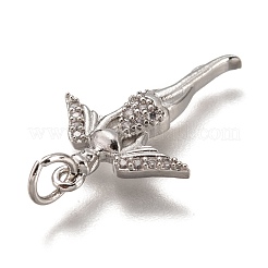 Pendentifs en laiton zircon cubique transparent&nbsp;ZIRC-I051-10P