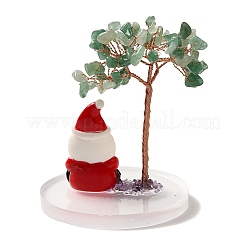 Decorazioni per alberi di natale in scaglie di avventurina verde naturale&nbsp;DJEW-K028-03C