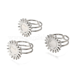 Accessori per anelli con polsino in acciaio inossidabile anti-ossidazione&nbsp;PW-WG67428-05