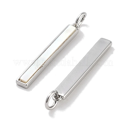 Pendentifs en coquillage naturel pavé de laiton&nbsp;KK-C051-18P