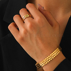 Bracciali e anelli da uomo in acciaio inossidabile 304&nbsp;WG50BB1-01
