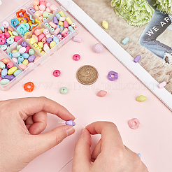 168pcs 8 perles acryliques opaques de style&nbsp;SACR-GA0001-03
