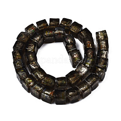 Perline murano con foglia argento fatto a mano&nbsp;FOIL-N004-01A-11