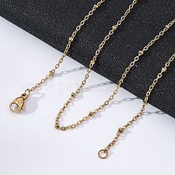 Cadenas de cable de acero inoxidable 304 con revestimiento al vacío de PVD para collares&nbsp;MAK-L015-41G