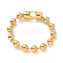 Conjunto de collar y pulsera con cadena de bolas de acero inoxidable 304 con revestimiento al vacío de PVD&nbsp;STAS-D181-01G-02D