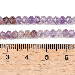 Natürliche violette Phantomquarz-Perlenstränge aus violettem Lodolith&nbsp;G-B175-A22-3x4mm