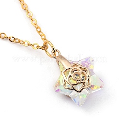 Ensembles de bijoux en verre étoile galvanoplastie&nbsp;SJEW-JS01120-01
