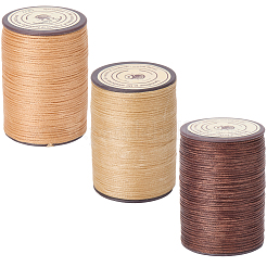 3 rouleau de fil de polyester ciré plat 3 couleurs&nbsp;YC-CL0001-01A