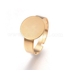 Verstellbare Fingerringkomponenten aus Edelstahl 304&nbsp;STAS-G187-02G-12mm