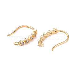 Ohrringhaken aus Messing mit Mikropflaster aus Zirkonia&nbsp;ZIRC-F126-07GA