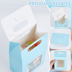 Boîtes de rangement de cadeaux en papier avec fenêtre visible&nbsp;CON-WH0110-003A-01