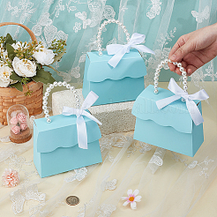 Faltbare Süßigkeiten-Tragetaschen aus Papier für Hochzeiten mit rundem&nbsp;LS-CON-WH0123-16