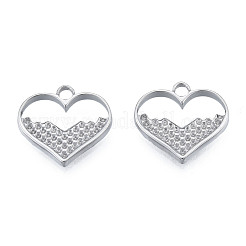 Colgante de acero inoxidable 304 que no se deslustra con engastes de rhinestone.&nbsp;STAS-N098-218P
