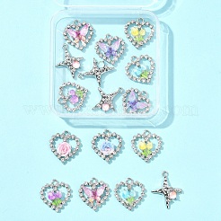 7 Stile Platinlegierung Glasanhänger&nbsp;FIND-FS0003-71
