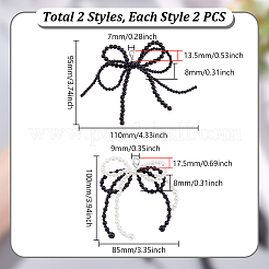 4 Stück 2 Stile Bowknot Harz Imitation Perle Schuh Charms&nbsp;FIND-GA0005-03B