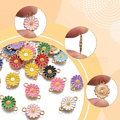 Ciondoli per connettori girasole smaltati in lega di zinco da 40 pz 10 colori&nbsp;ENAM-FS0002-43