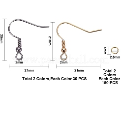 Ganci per orecchini in acciaio inossidabile 304&nbsp;STAS-UN0001-19