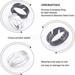 12 bague en acier inoxydable 304&nbsp;RJEW-UN0001-18