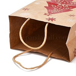 Sacs en papier rectangle de marquage à chaud sur le thème de Noël&nbsp;LS-CARB-F011-02A