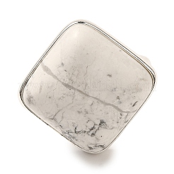 Anneaux ajustables en howlite naturelle&nbsp;RJEW-H240-01S-18
