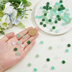 100 pièce de 4 styles de perles de verre peintes en aérosol&nbsp;GLAA-DC0001-51