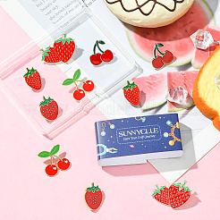 10 épingle en émail fraise et cerise&nbsp;JEWB-SC0001-76