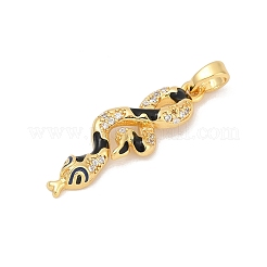 Ottone micro spianare pendenti zirconi&nbsp;LS-KK-R221-01G-03