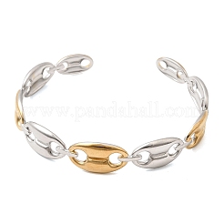 Brazaletes tipo brazalete de cadena marinera de acero inoxidable 304 bicolor para mujer&nbsp;SA-CBA82C8-07GP