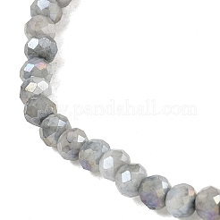Braccialetti elasticizzati da donna con perline di vetro rondelle sfaccettate di colore ab&nbsp;BJEW-PH01822-02