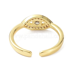 Anillos de manguito chapados en oro de 18k real de mal de ojo para regalo de mujer&nbsp;LS-ZIRC-C021-08G
