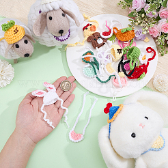 24 bavoir et chapeau mini en coton pour poupée&nbsp;DOLL-ME0001-07