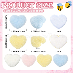 40 Stück 4 Farben Wolle & Stoff Ornament Zubehör&nbsp;DIY-SC0032-29