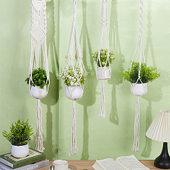 4 cesta de pared de cuerda tejida de algodón de 4 estilos&nbsp;AJEW-OC0015-28