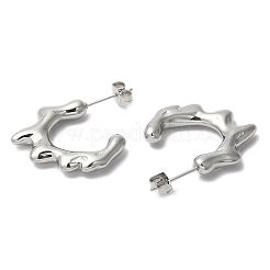 Pendientes de botón con aro de fusión de acero inoxidable 304 que no se deslustran&nbsp;EJEW-B026-20P