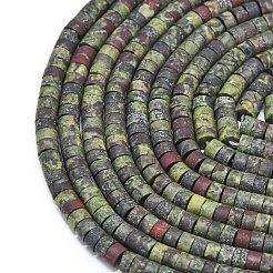 Natürliche Drachenblut Jaspis Perlen Stränge&nbsp;G-P575-B21-4x2mm