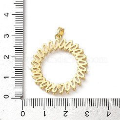Pendentifs avec zircon cubiques à micro-pavés en laiton&nbsp;LS-KK-P320-02G-02