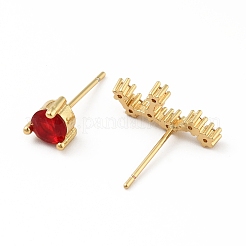 Orecchini asimmetrici con costellazione di zirconi cubici&nbsp;EJEW-C035-16G-06