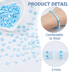 300 pièce de 2 styles de perles de rocaille en verre de couleurs opaques à 2 trous&nbsp;SEED-HS0001-06C