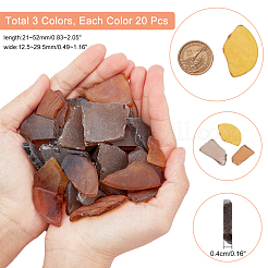 60 Stück 3 Farben matte Mosaikfliesen Glascabochons&nbsp;DIY-NB0006-30