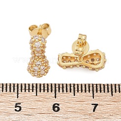 Boucles d'oreilles en laiton avec zircone cubique de micro pave&nbsp;EJEW-Z091-04G-I